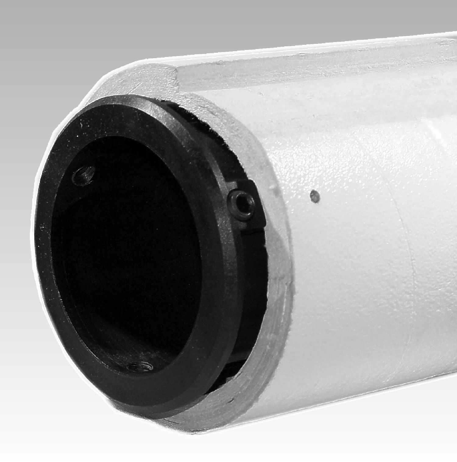 Aufrollrohr mit Fase WB 200 cm d-124 mm - mit 2 Trägern+Sich.stifte