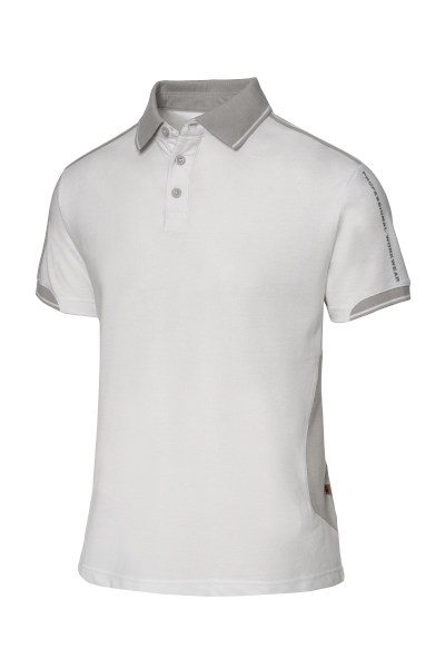 Polo Shirt Active Pro weiss/grau  Gr. L
